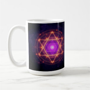 Taza De Café Mandala de Geometría Sagrada: Luz dentro del Cosmo