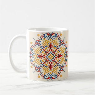 Taza De Café mandala de mosaico vintage