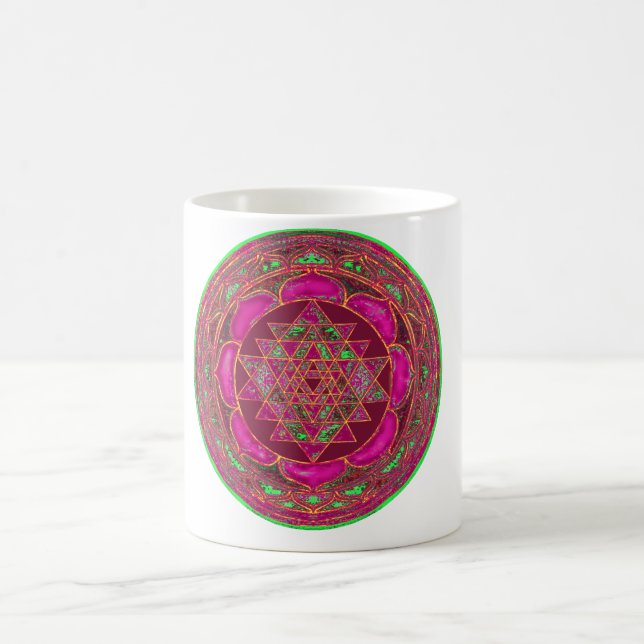 Taza De Café Mandala de Sri Lakshmi Yantra (Centro)
