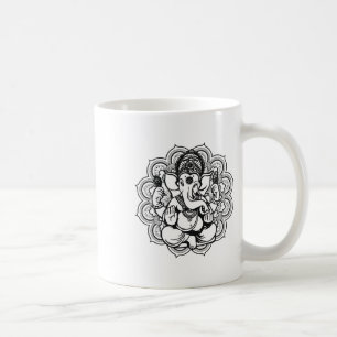 Taza De Café Mandala de Yoga Elefante Ganesha Tril Adornos Chak