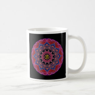 Taza De Café Mandala del corazón de OM
