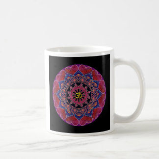 Taza De Café Mandala del corazón de OM