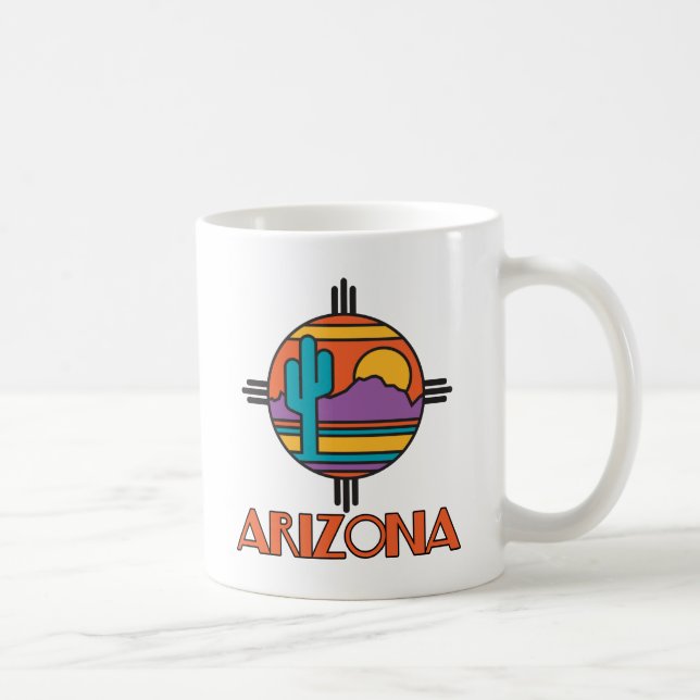 Taza De Café Mandala del desierto Arizona (Derecha)