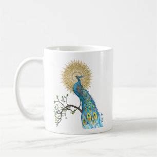 Taza De Café Mandala del pavo real