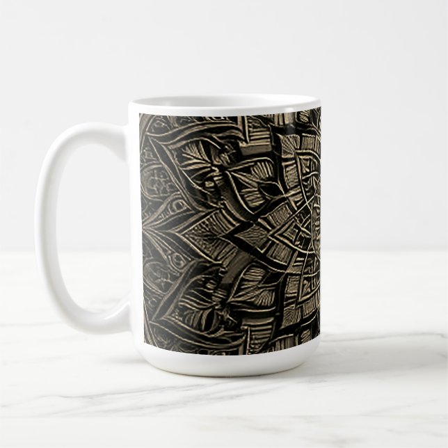 Taza De Café Mandala Dorado (Izquierda)