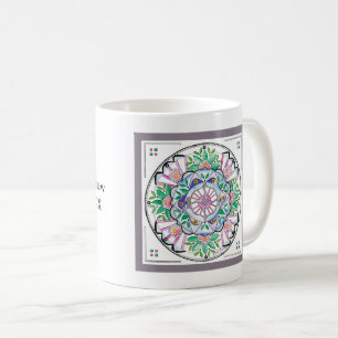 Taza De Café Mandala Floribunda Coffee Mug