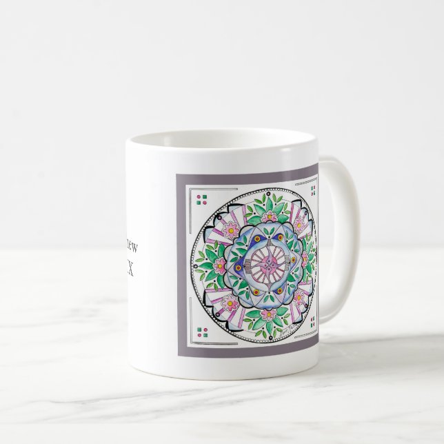 Taza De Café Mandala Floribunda Coffee Mug (Anverso derecho)