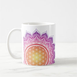 Taza De Café Mandala Flower of life sun rising