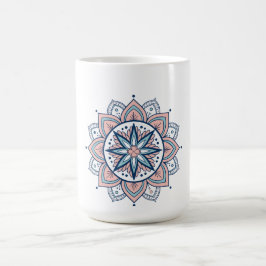 Taza De Café Mandala Intricada Pastel Floral