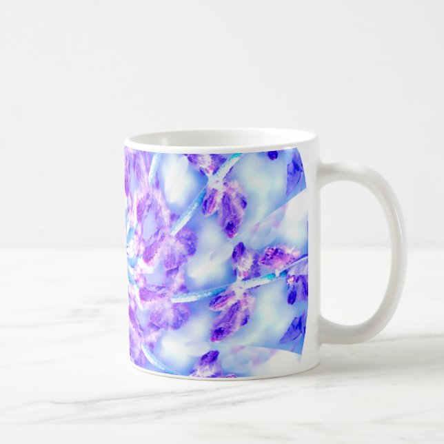 Taza De Café Mandala morada floral (Derecha)