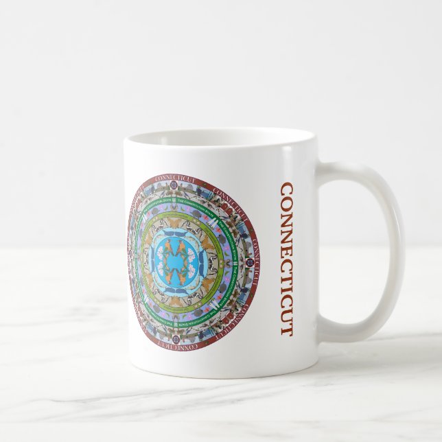 Taza De Café Mandala Mug, estado de Connecticut (Derecha)