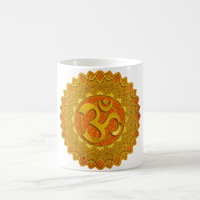 Taza De Café MANDALA OM - naranja (Centro)