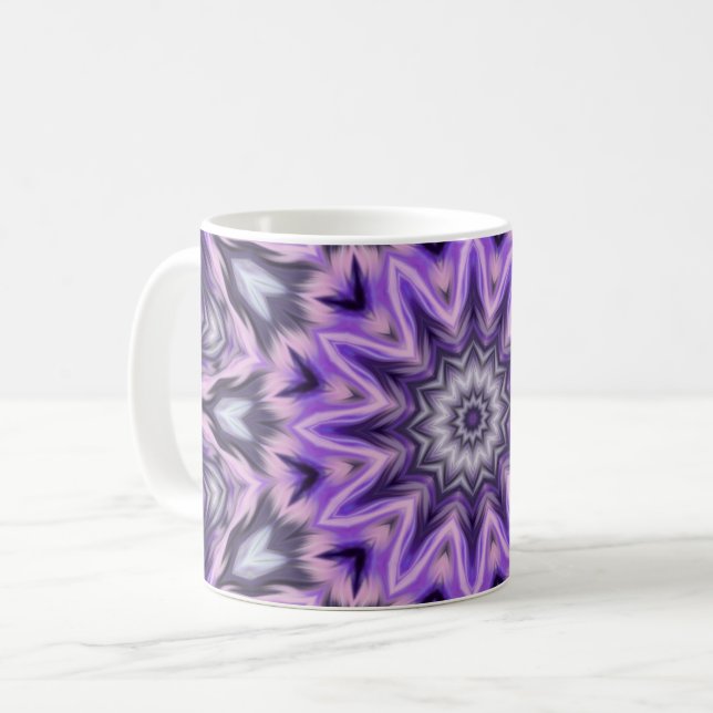 Taza De Café Mándala púrpura lila (Anverso izquierdo)