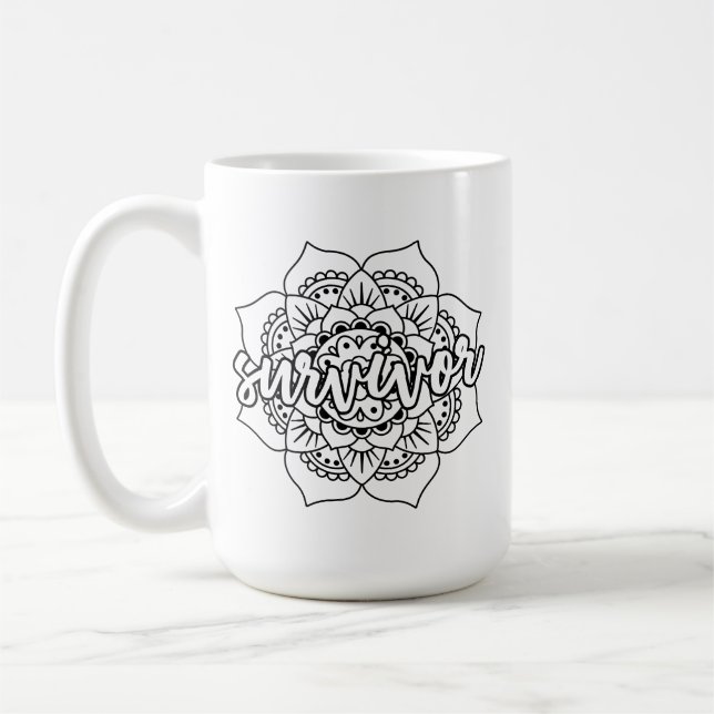 Taza De Café Mandala, superviviente del cáncer (Izquierda)