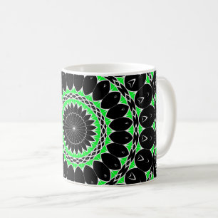 Taza De Café Mandala Tribal Celta ( Verde )