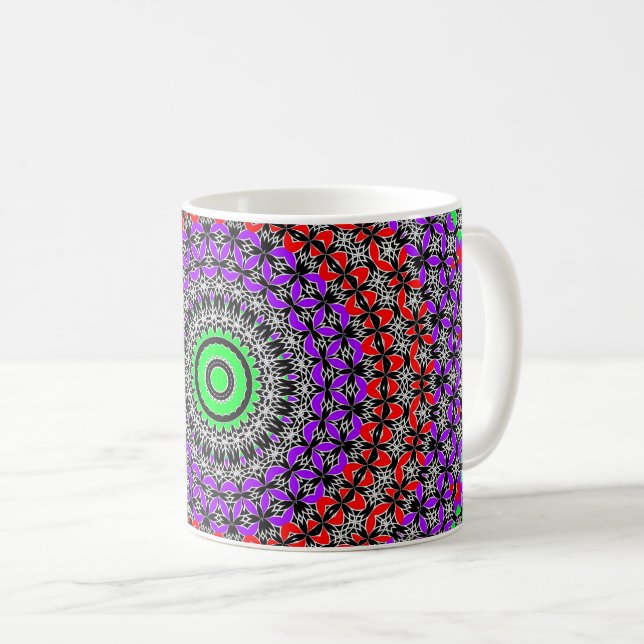 Taza De Café Mandala tribal del edredón (Anverso derecho)