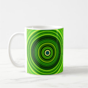Taza De Café Mandala verde geométrica-25436