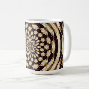 Taza De Café Mandalala decorativa de flor de caleidoscopio de m