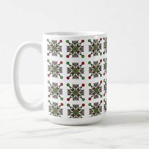Taza De Café Mandalas de copo de nieve de Navidad