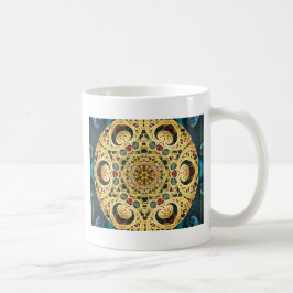 Taza De Café Mandalas de los regalos del Corazón de la Libertad