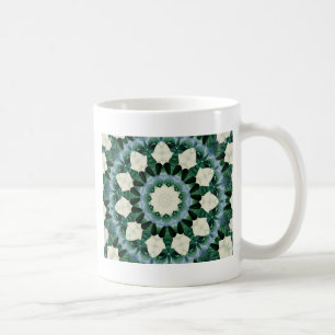 Taza De Café Mandalas de Sacramento Verde y Azul Cerúleo