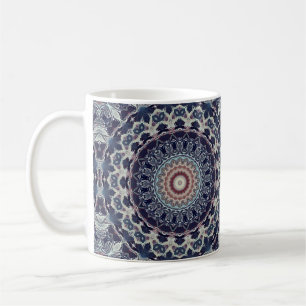 Taza De Café Mandalas redondos geométricos abstractos sin fisur