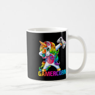 Taza De Café Mando de videojuegos de unicornio haciendo dabbing