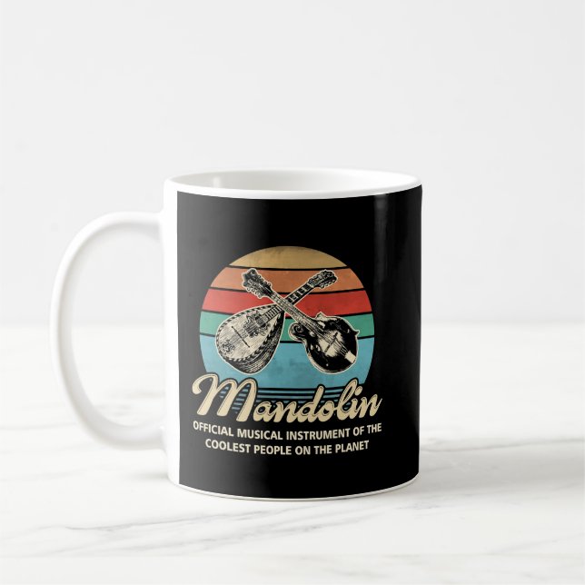 Taza De Café Mandolin Lover Instrumento Musical Oficial De (Izquierda)