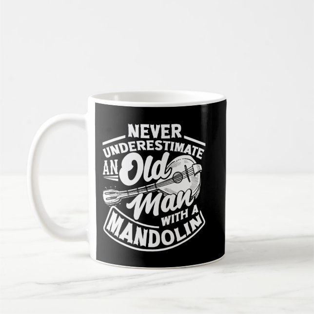Taza De Café Mandolin Lover Mandolinist Old Mandolin Player (Izquierda)