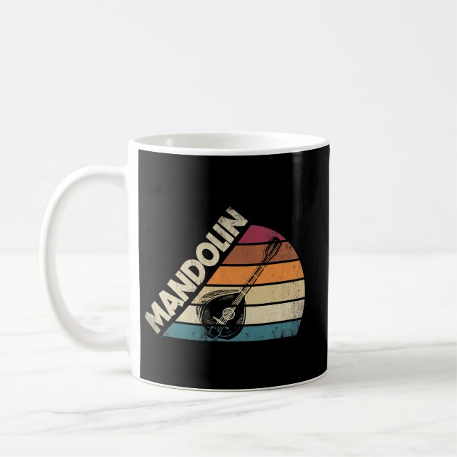 Taza De Café Mandolin Lover Mandolinist Silhouette (Izquierda)