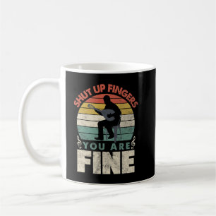 Taza De Café Mandolin Lover Mandolinista Cállate Dedos Eres