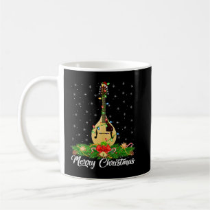 Taza De Café Mandolin Lover Music Aover coincide con Santa Hat
