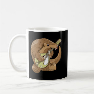 Taza De Café Mandolin Lover Pangolin jugando Mandolin