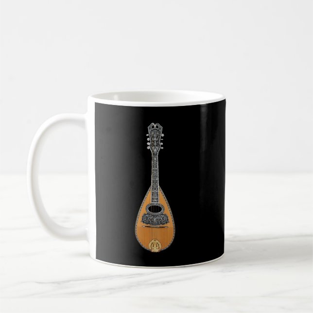 Taza De Café Mandolin Lover String Instrument Bluegrass Music (Izquierda)