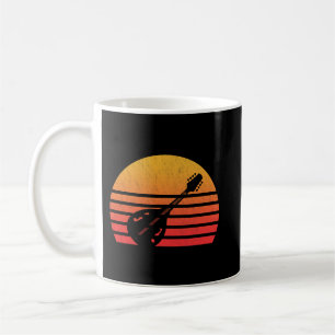 Taza De Café Mandolin Lover Vintage Retro Sunset Mandolin