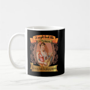Taza De Café Mandolin Lover Womens pero en mis pensamientos jue