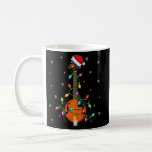 Taza De Café Mandolin Lover Xmas Iluminación coincidente con Ma