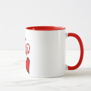 taza de café manejada roja del papá #1