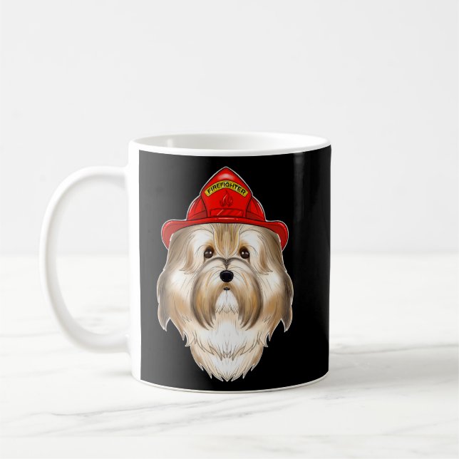 Taza De Café Manejador de canina I Bomberos de perro I (Izquierda)