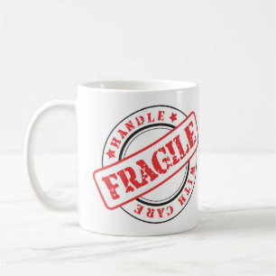 Taza De Café Manejo FRAGILE Muy Divertido Con Café Cuidado Mug