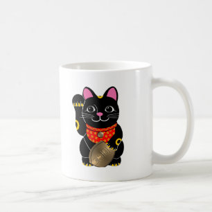 Taza De Café Maneki negro Neko