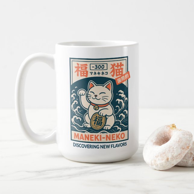 Taza De Café Maneki-Neko (Con donut)