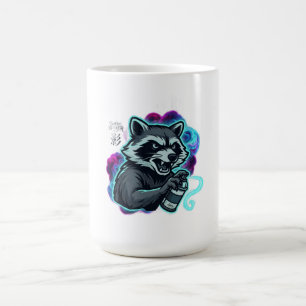 Taza De Café Manga de Mapache de Manga Larga