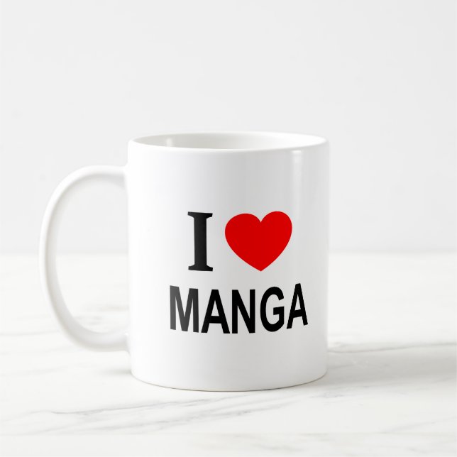 TAZA DE CAFÉ ❤️ MANGA ME ENCANTA MANGA I HEART MANGA (Izquierda)