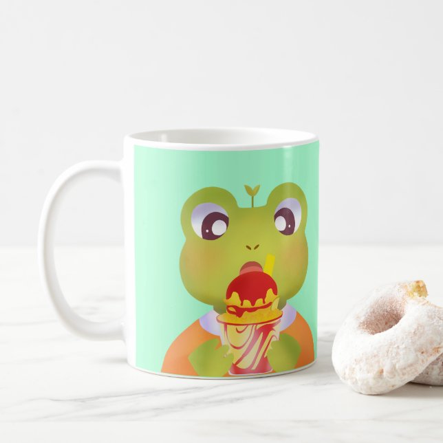 Taza De Café Mangoneadas de rana cuta (Con donut)