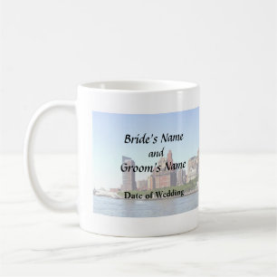 Taza De Café Manhattan NY - Manhattan Skyline en un día despeja