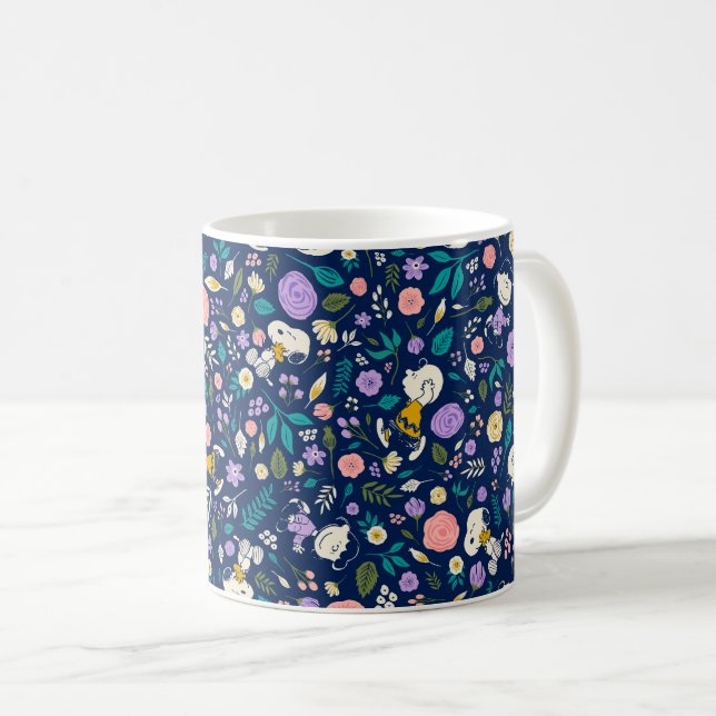 Taza De Café Maní En Patrón De Bloom (Anverso derecho)
