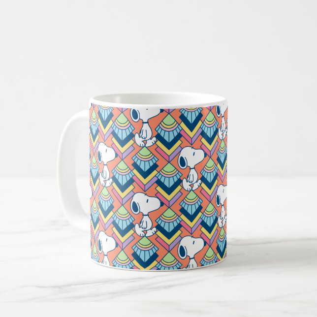 Taza De Café Maní | Patrón de sueños Snoopy Deco (Anverso izquierdo)