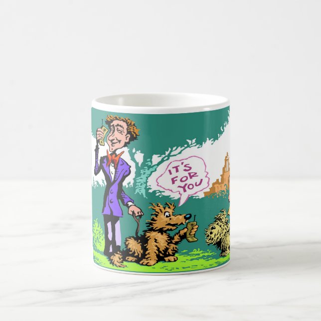 Taza De Café Manía del teléfono celular (Centro)