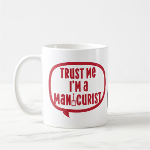 Taza De Café Manicurista Técnica de Uñas Cosmetóloga Salón de M